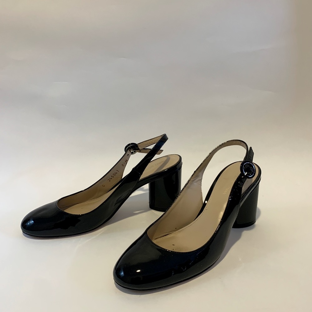 Stuart Weitzman Slingback Parent Leather Heel